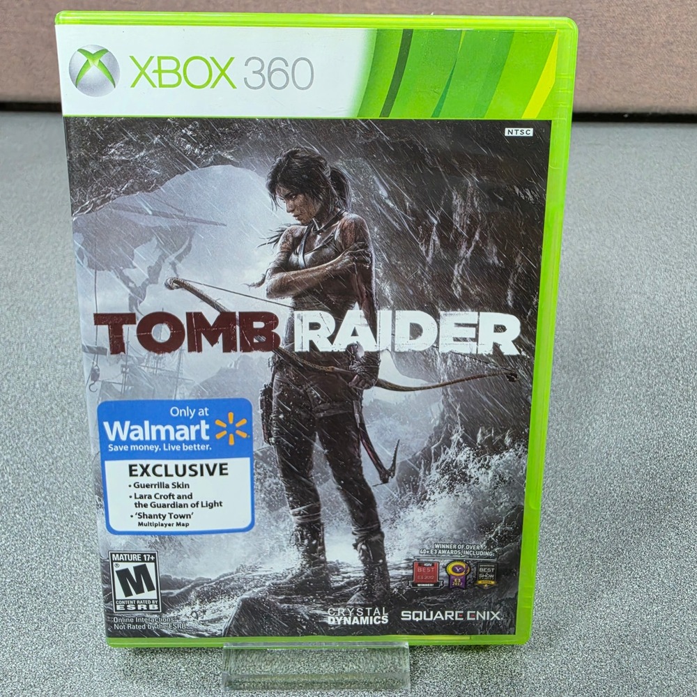 Square Enix Tomb Raider Xbox 360 Green Excellent Walmart Exclusive DLC